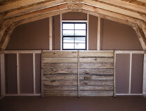 12x12 Heavy Duty Mini Barn Interior with Ramp