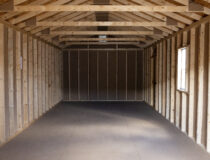 12x32 HD Peak Front Shed Interior