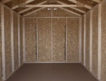 8x12 White Madison Peak Shed Interior