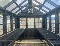 8 x 12 Atrium Greenhouse w/shelves