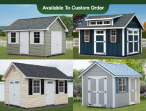 Cape Cod Style Storage Sheds Photo Collage