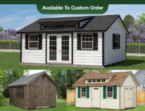 Cape Cod Style Storage Sheds Photo Collage