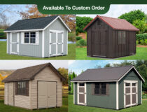 Cape Cod Style Storage Sheds Photo Collage