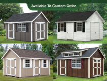 Cape Cod Style Storage Sheds Photo Collage