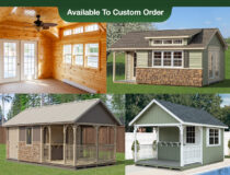 Cape Cod Style Storage Sheds Photo Collage