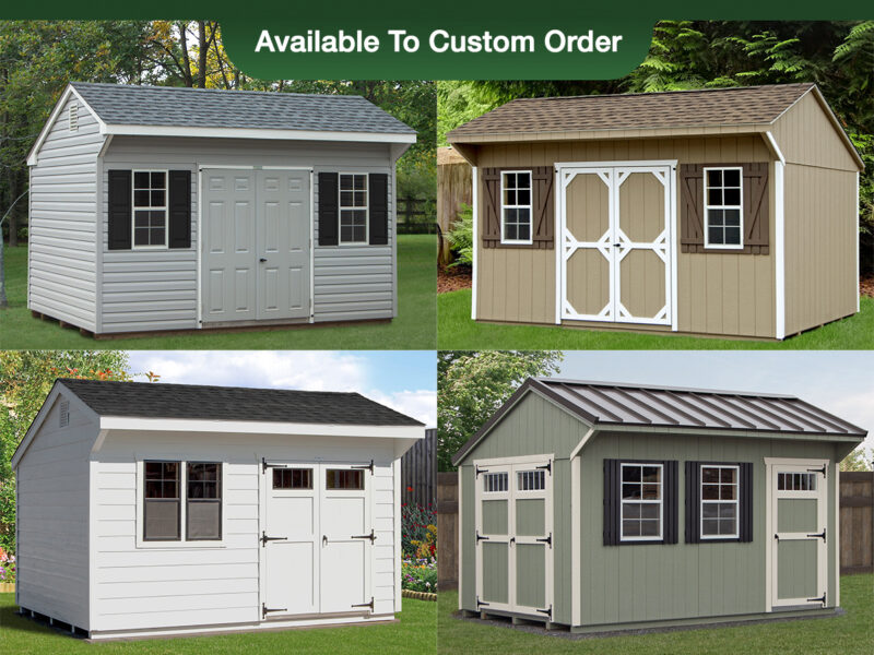 Cottage Style Storage Sheds Photo Collage