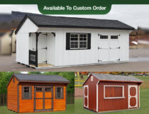 Cottage Style Storage Sheds Photo Collage