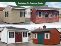 Cottage Style Storage Sheds Photo Collage