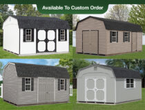 Dutch Gambrel Barn Style Storage Sheds Photo Collage