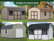 Dutch Gambrel Barn Style Storage Sheds Photo Collage