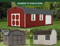 Dutch Gambrel Barn Style Storage Sheds Photo Collage