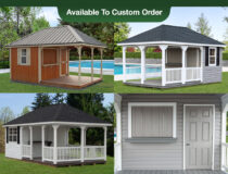 Hip Style Storage Sheds Photo Collage