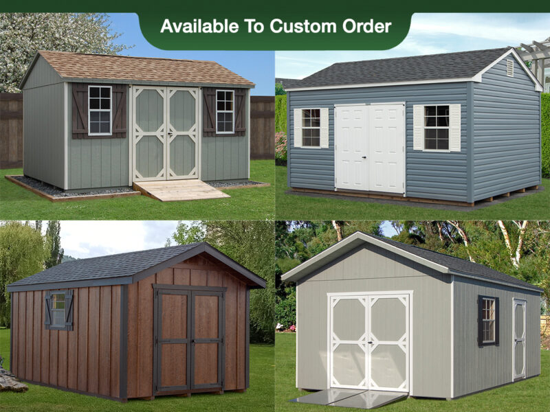 Peak Style Storage Sheds Photo Collage