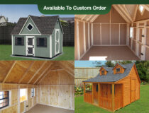 Victorian and Bear Style Playhouse Photo Collage