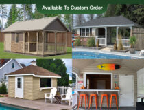Custom Poolside Cabana Buildings Photo Collage