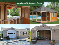 Custom Poolside Cabana Buildings Photo Collage
