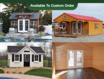 Custom Poolside Cabana Buildings Photo Collage