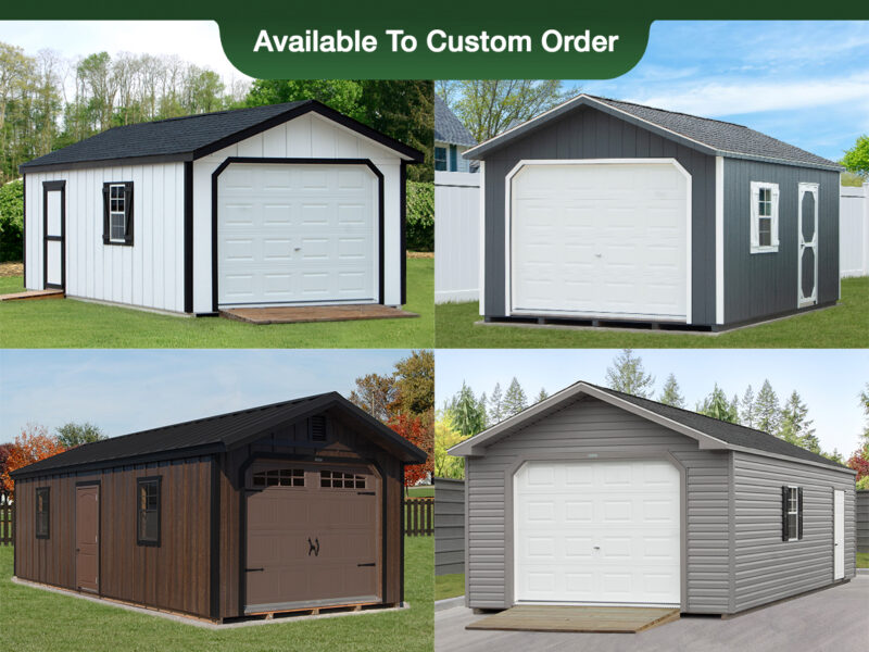Peak Style Single-Car Portable Garage Photo Collage