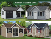 Victorian Deluxe Style Storage Sheds Photo Collage