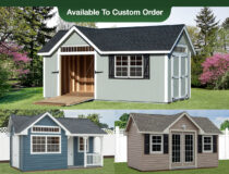 Victorian Deluxe Style Storage Sheds Photo Collage