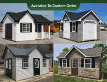 Victorian Deluxe Style Storage Sheds Photo Collage