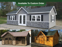 Victorian Deluxe Style Storage Sheds Photo Collage