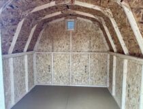 8 x 10 Madison Mini Barn Shed - inside