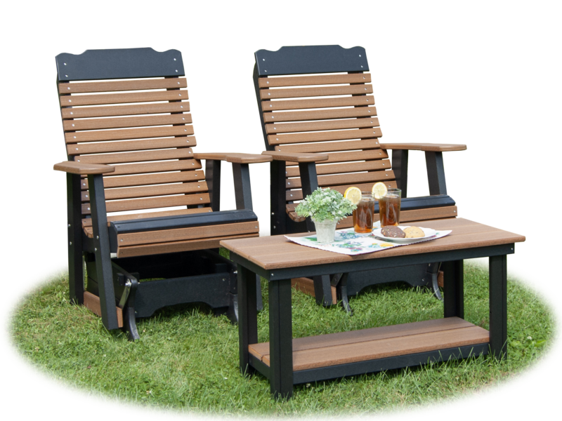 contoured glider seats
