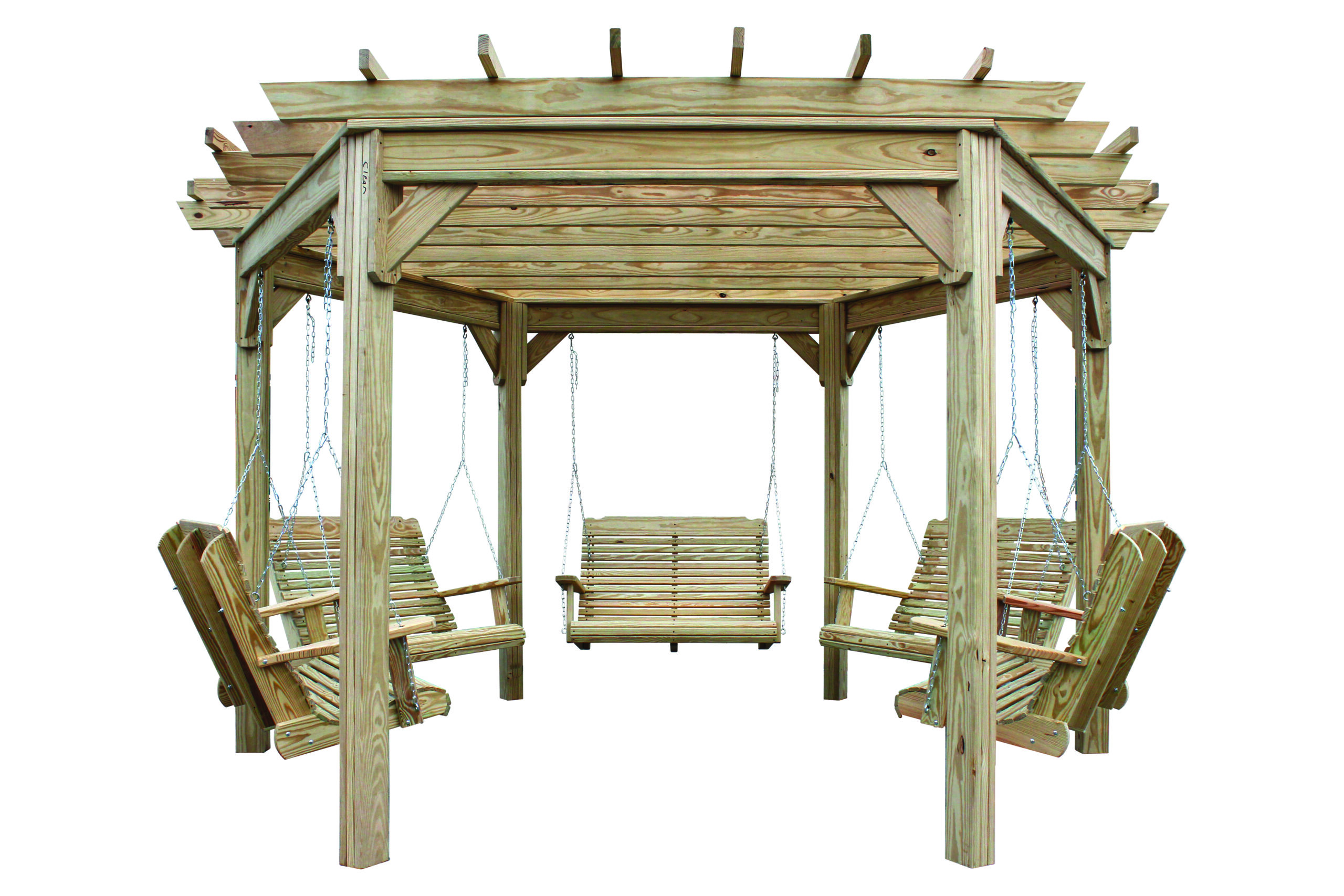 wood swingola with 5 swings