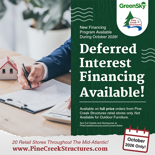 GreenSky Deferred Interest Plan (Promotion Available On Applicable Orders 10/1-31/26)