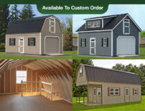 Two-Story Sheds and Garages Photo Collage