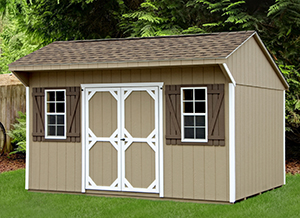 Cottage Style Shed with Shingle Roof
