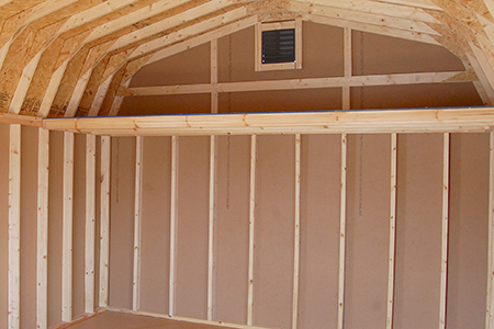 Increase your usable space inside your storage shed with a loft