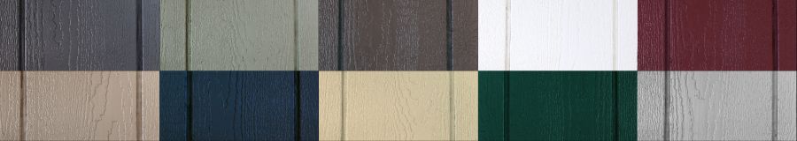 Variety of colors on LP Smart Side Siding with cedar texture
