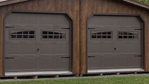 2-Car Modular Garage Option: Colonial Style Garage Doors with Archtop Windows