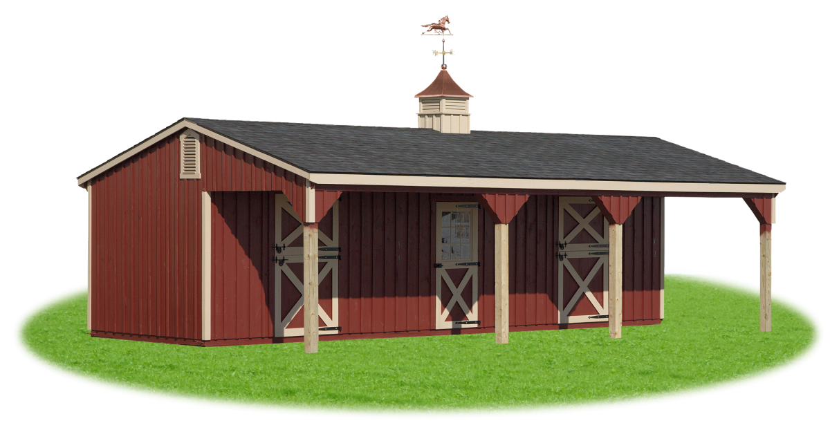 lean-to horse barn