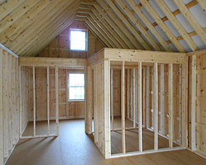 14 x 36 Custom Board 'N' Batten Cabin Interior built by Pine Creek Structures