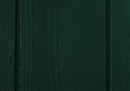Forest Green paint color sample for LP smart panel, duratemp siding, wood trim, wood shutters, wood doors, and wooden flower boxes