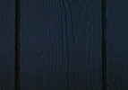 Midnight Blue paint color sample for LP smart panel, duratemp siding, wood trim, wood shutters, wood doors, and wooden flower boxes