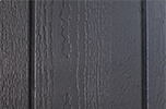 dark gray paint color sample for LP smart panel, duratemp siding, wood trim, wood shutters, wood doors, and wooden flower boxes