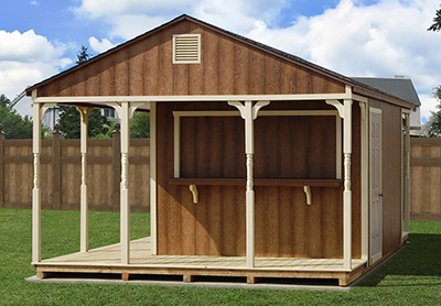 Custom 14 x 20 Peak Style Concession Stand Building From Pine Creek Structures