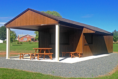 Custom 14 x 44 Peak Style Concession Stand Building From Pine Creek Structures