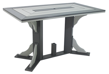 Pine Creek Structures Outdoor Patio Furniture - 40" x 70" Rectangle Pub Table