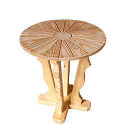 Pine Creek Structures Outdoor Patio Furniture - wood sunflower end table