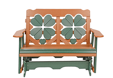 Pine Creek Structures Outdoor Patio Furniture - 4' Poly Clover Glider