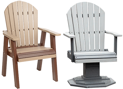 Pine Creek Structures Outdoor Patio Furniture - Fanback Dining Chairs