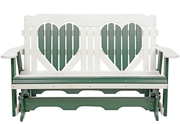 Pine Creek Structures Outdoor Patio Furniture - 5' Poly Heart Glider