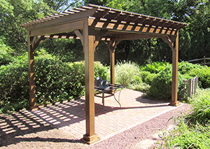 wood bedford pergola from Pine Creek Structures