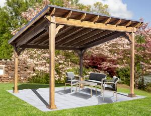 Wooden Lean To Style Pavilion from Pine Creek Structures