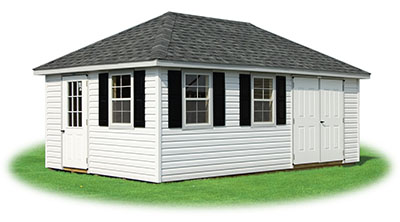 12x20 Vinyl Sided Hip Style Storage Shed From Pine Creek Structures